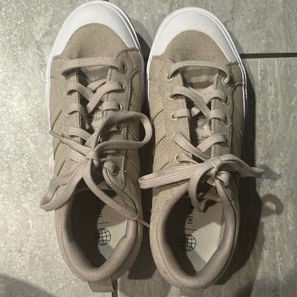 Beige and White Sneakers
